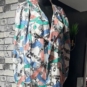 Vintage Multicolor Women's Jacket and Skirt